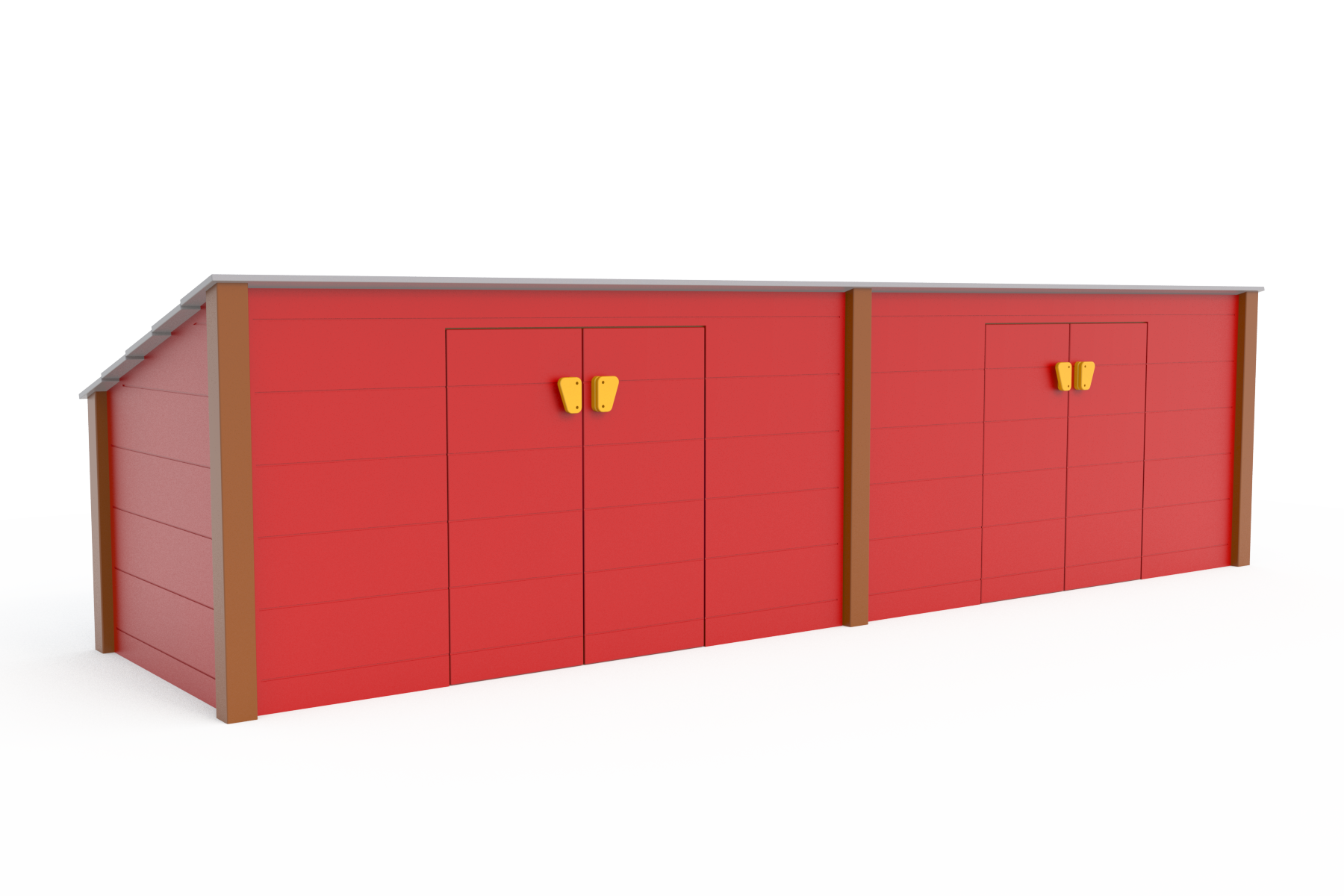 4'x4'x16' Modern trike Shed - Schoolscapes US