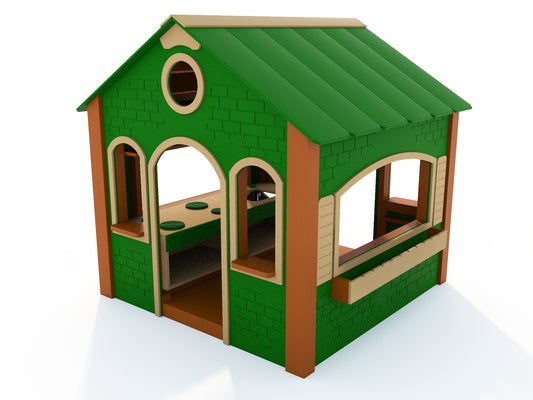Stone Cottage Playhouse With Kitchen - Schoolscapes US
