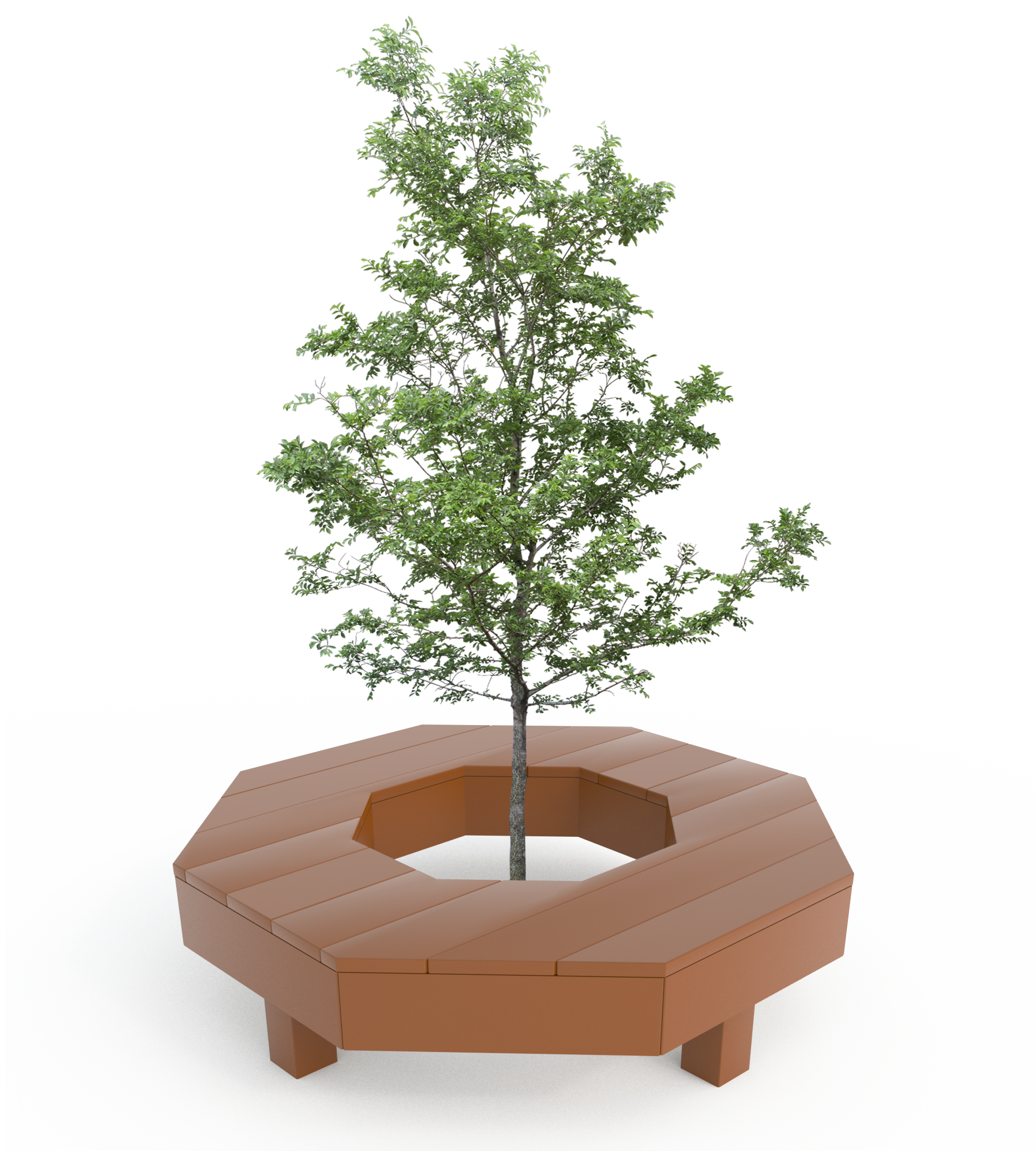 Octagon Tree Bench - Schoolscapes US