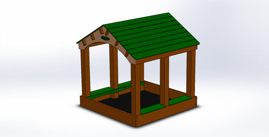6'x6' Sandbox W/Roof - Schoolscapes US