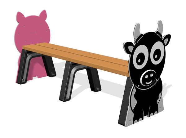 Farm Animals Backless Bench - Schoolscapes US