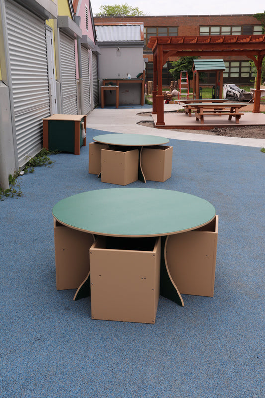 HDPE Table With Cube Chairs - Schoolscapes US