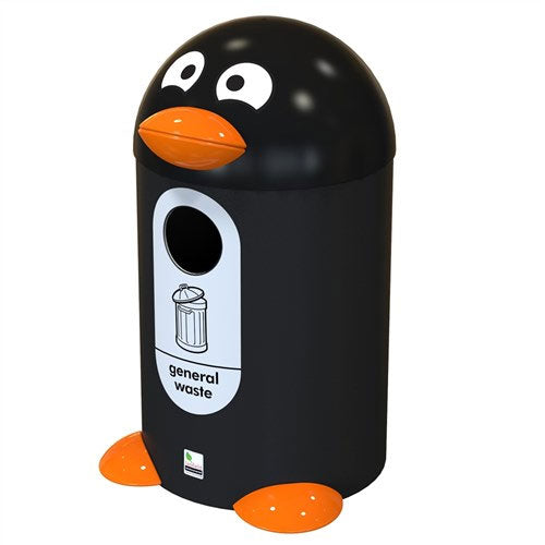 Penguin Litter and Recycling Bins - Schoolscapes US