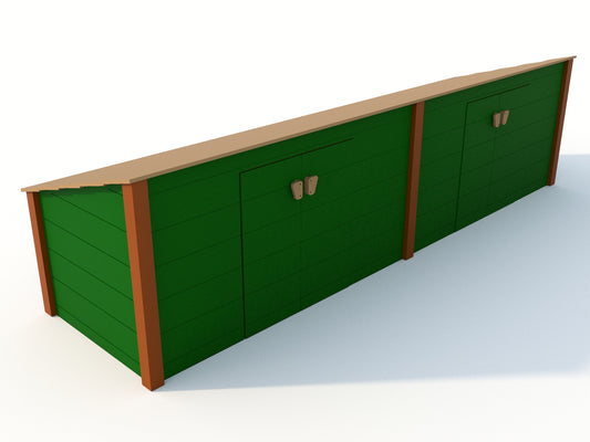 4'x4'x16' Modern trike Shed