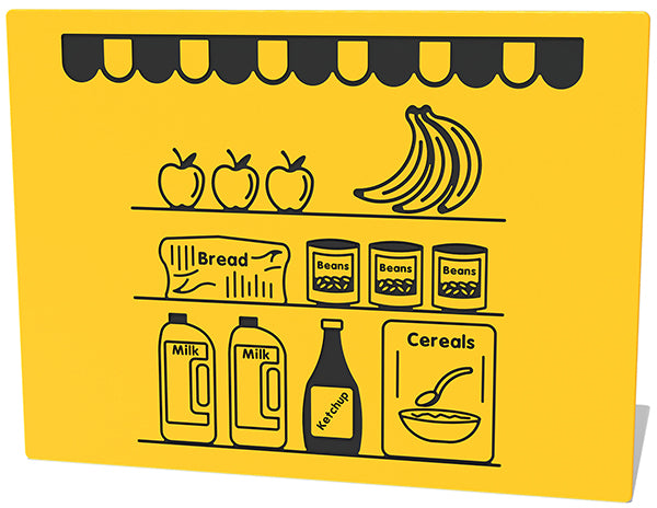 Grocers Shop Shelves Play Panel - Schoolscapes US
